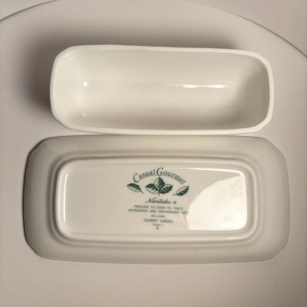 Noritake Gourmet Garden Butter Dish With Lid #7940 Casual - Picture 4 of 4